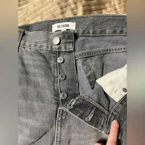 Redone Gray wide Straight-Leg or barrel leg Jeans, nwot 29 perfect!